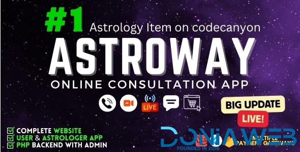 Astroway - Astrology Consultations, Chat, Audio/Video Calls, Live Streaming | Web & Backend Included